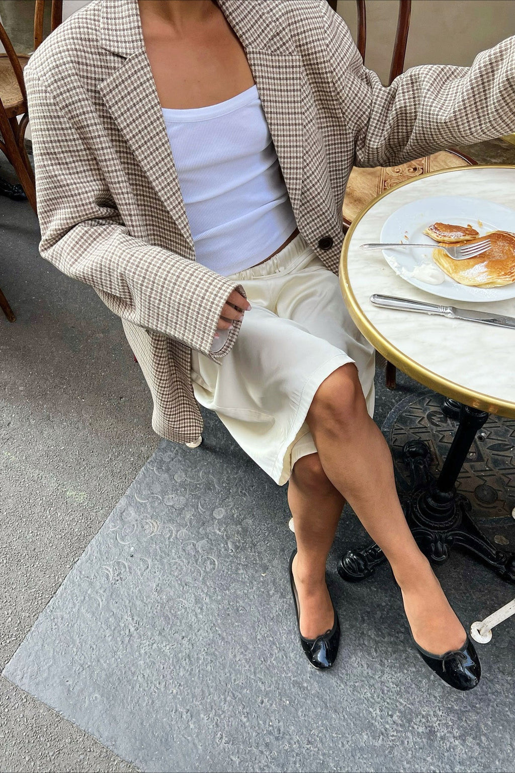 Chic Vintage Checked Business Blazer Coat