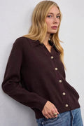Single Button V-Neck Sweater