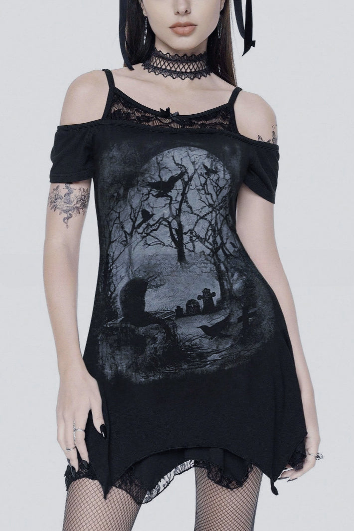 Sheer Lacework Gothic Dress