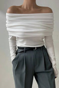 Off Shoulder Slim Fit Sweater