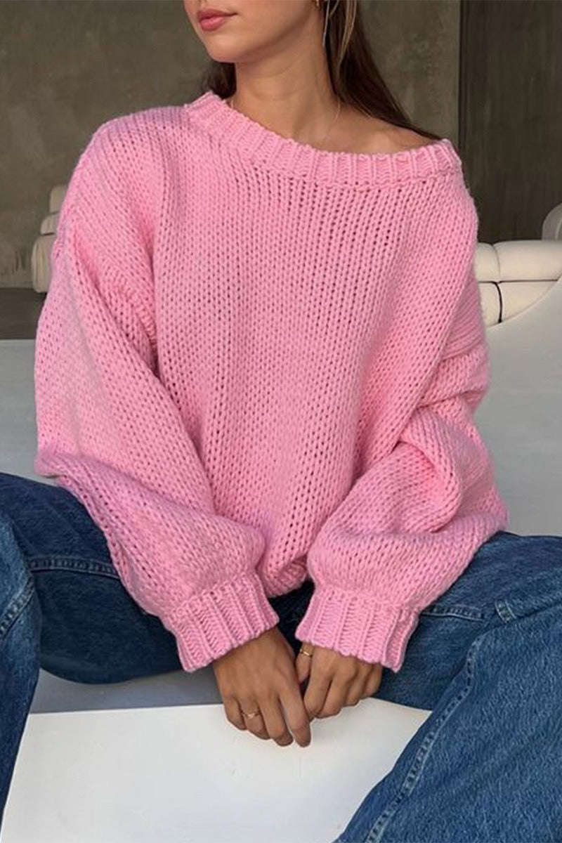 Basic Crew Neck Layered Sweater