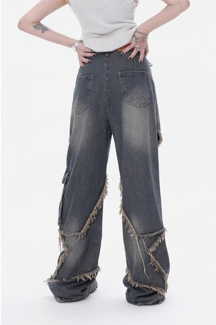 High Waist Wide Leg Workwear Jean