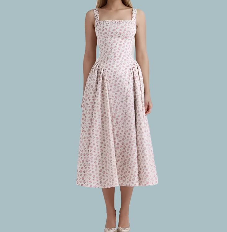 Floral Casual Midi Dress
