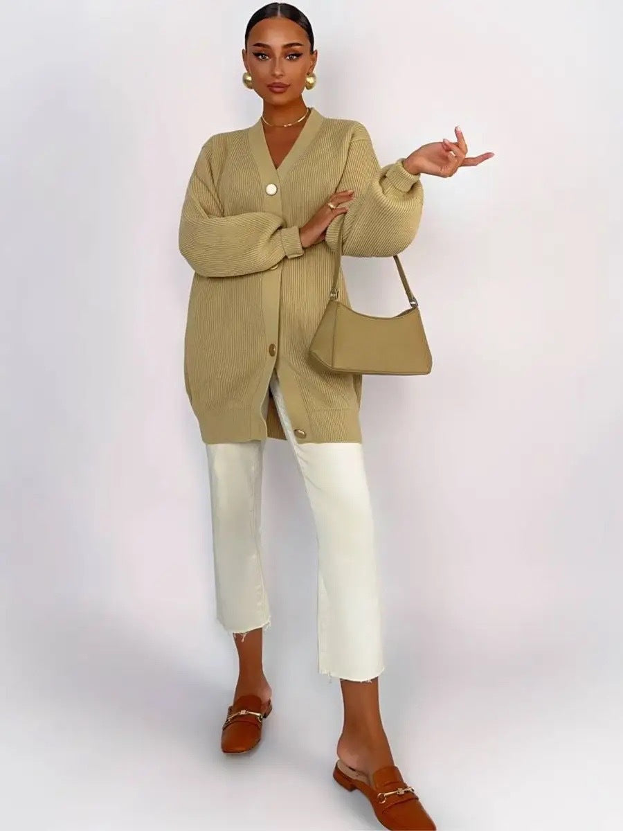 Simple Relaxed Knit Cardigan