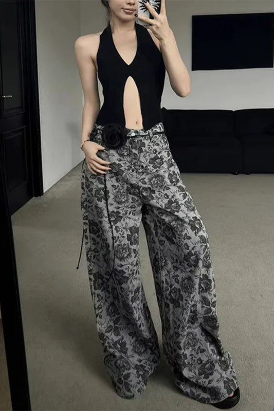 Vintage Floral Straight Leg Jean