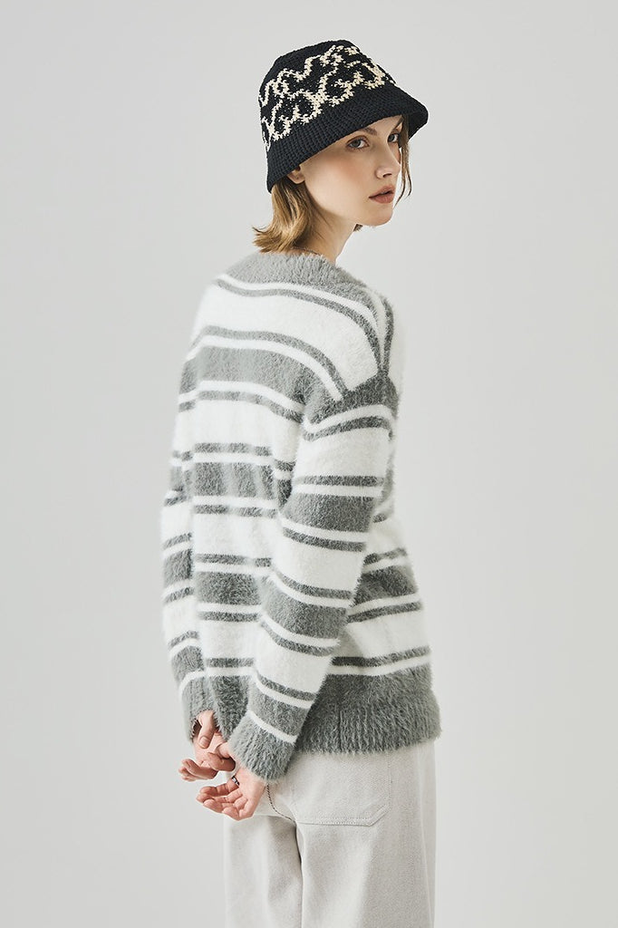 Loose V Neck Knit Sweater