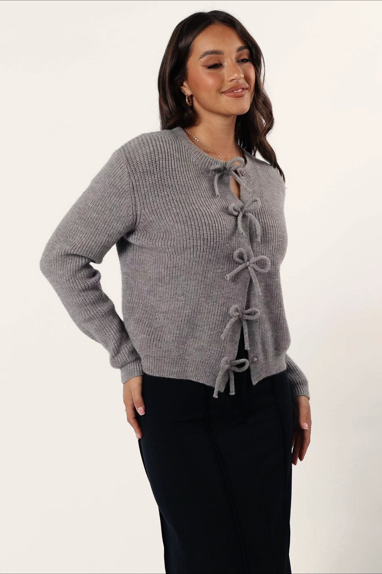 Cozy Knit Long-Sleeve Cardigan