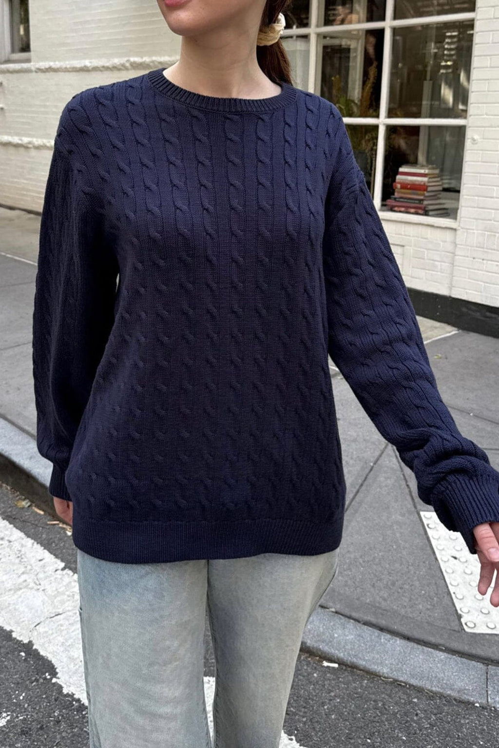 Minimal Solid Long Sleeve Sweater
