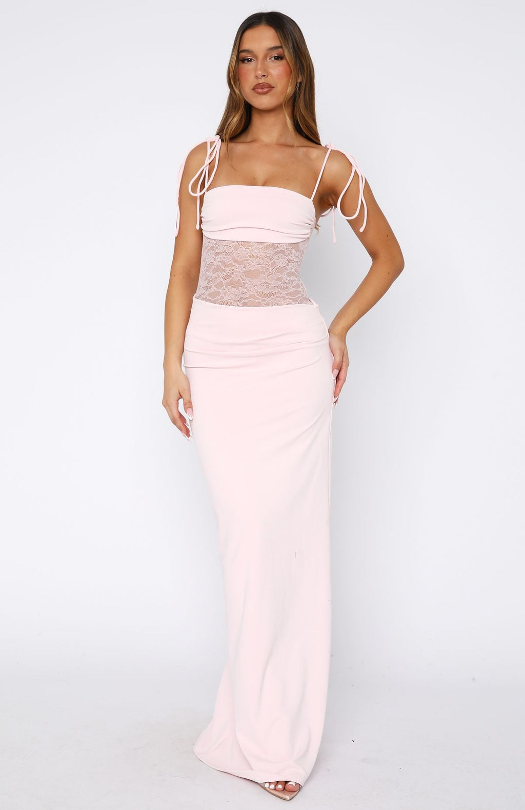 Baby Pink Compliment Me Chic Maxi Dress