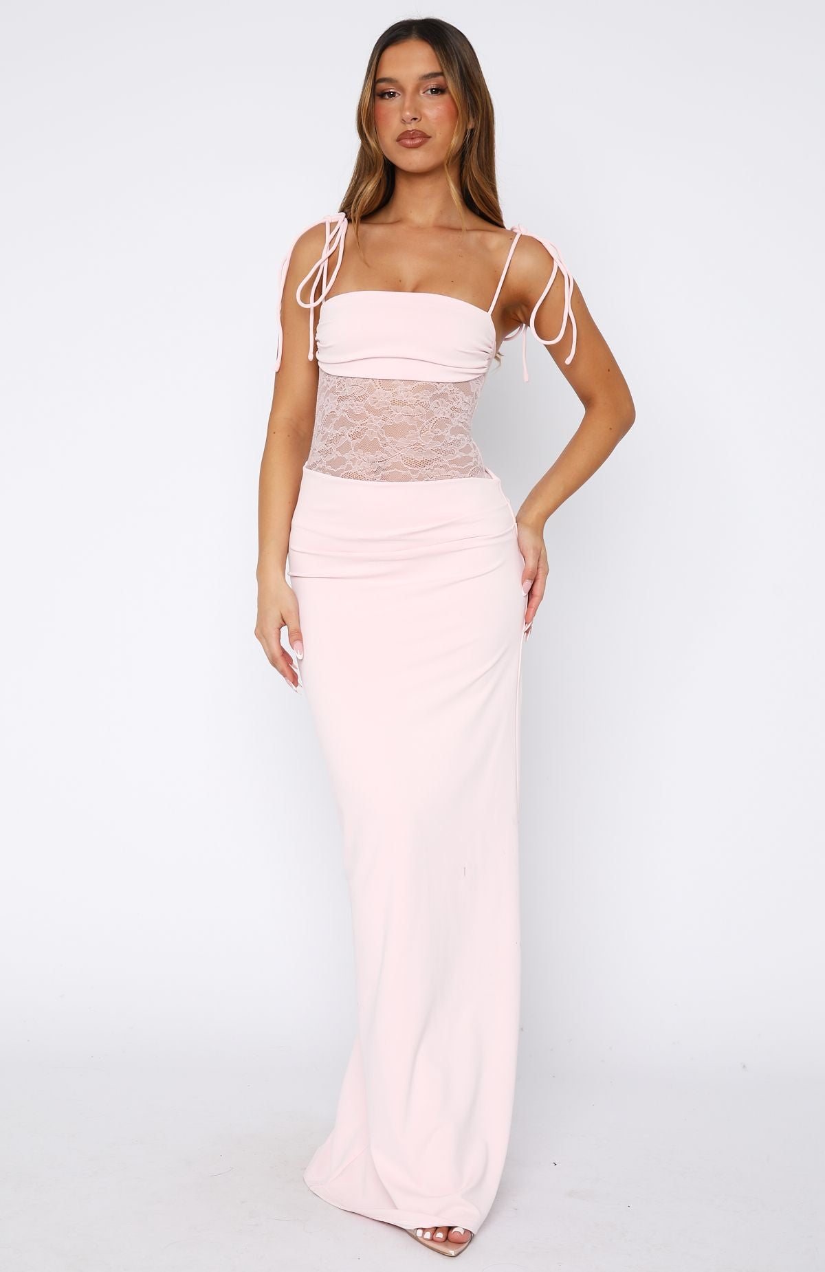 Baby Pink Compliment Me Chic Maxi Dress