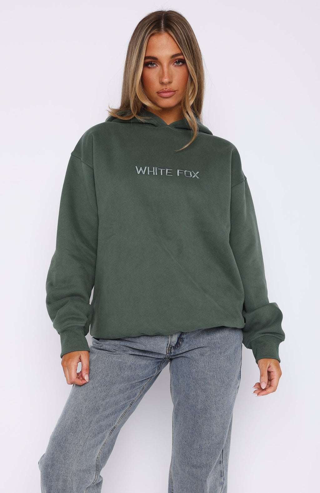 Stay Lifted Oversized Dark Green Hoodie
