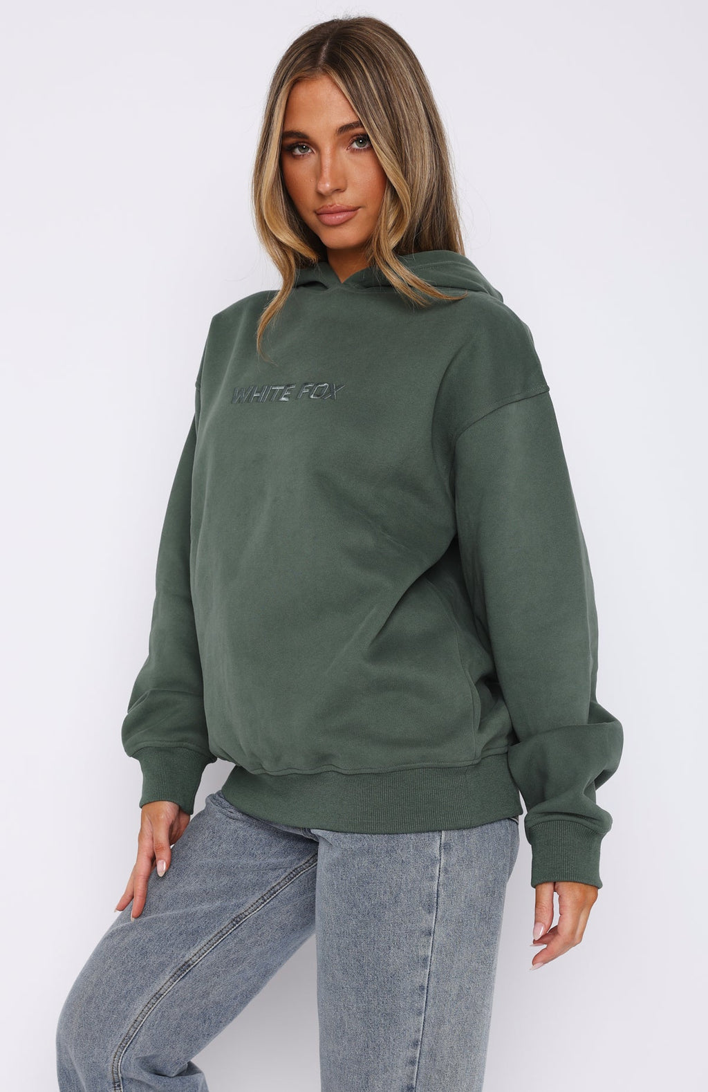 Stay Lifted Oversized Dark Green Hoodie