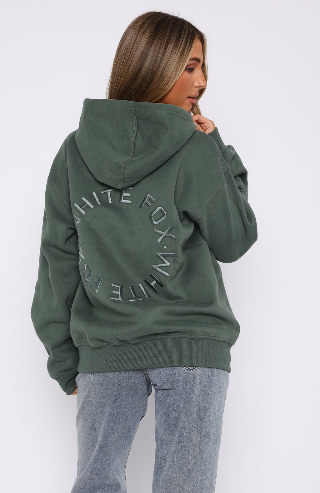 Stay Lifted Oversized Dark Green Hoodie