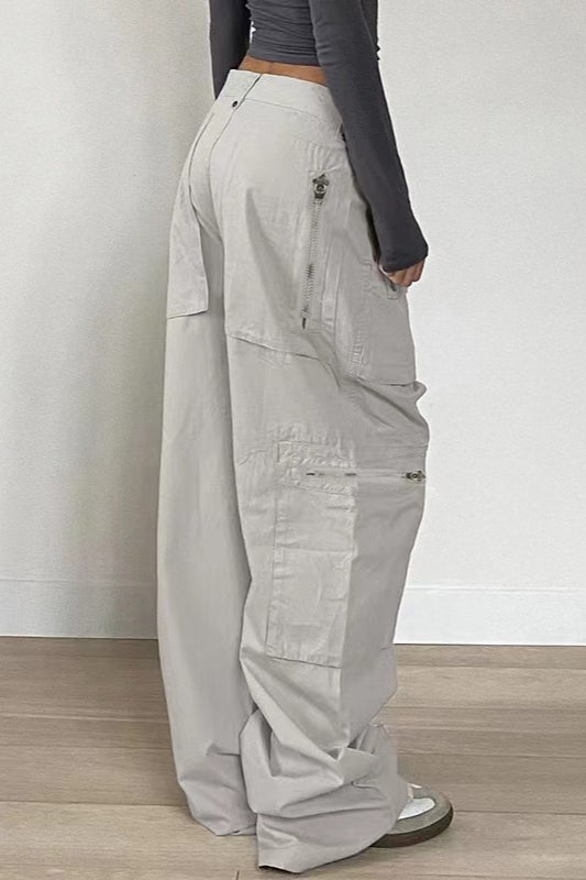 Retro Low-Rise Pocket Denim Pant