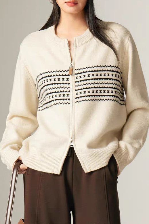 Retro Jacquard Knit Sweater