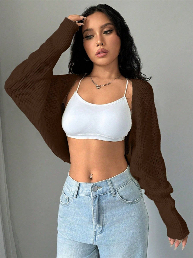 Relaxed Knit Shrug Cardigan