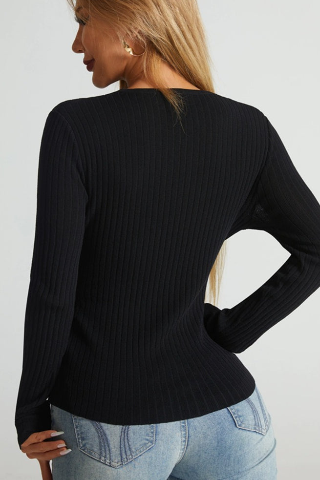 Autumn Asymmetric Knit Sweater
