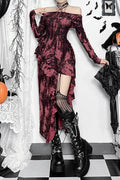 Chic Bardot Gothic Dress