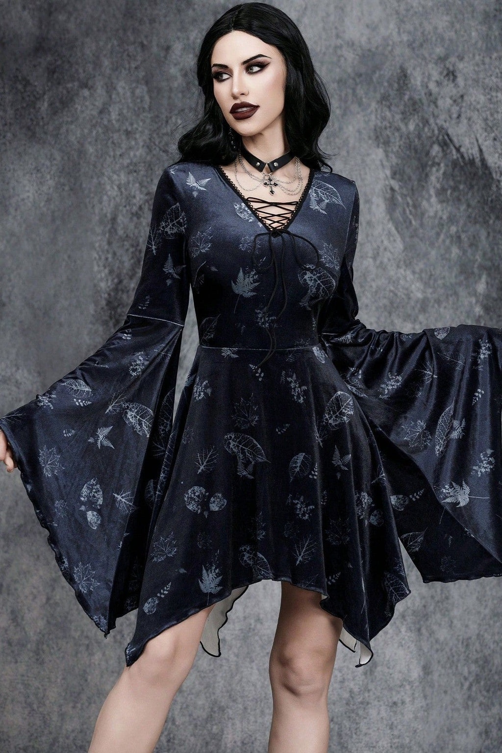 Printed Corset Gothic Dress