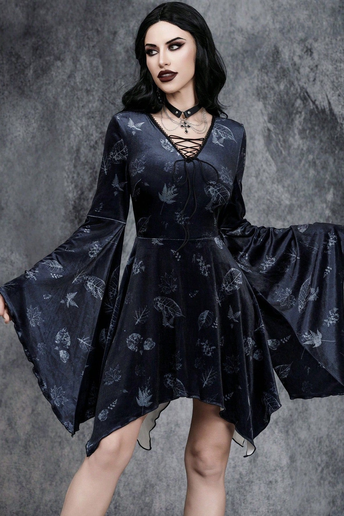Printed Corset Gothic Dress