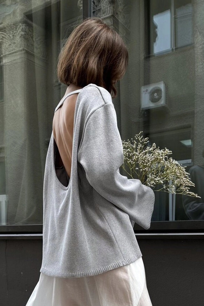 Loose Backless Casual Sweater
