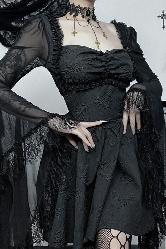 Short Flared Gothic Dress