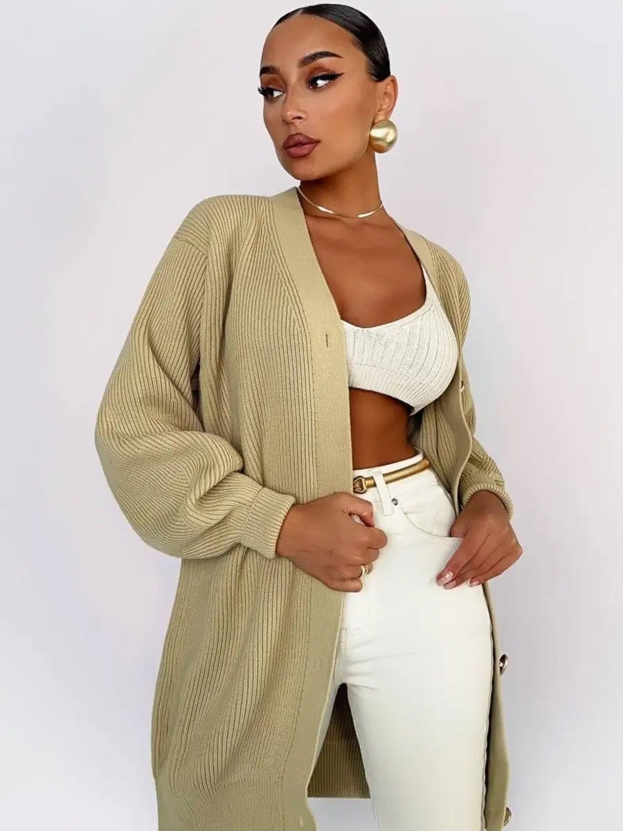 Simple Relaxed Knit Cardigan