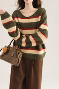 Crew Neck Patchwork Sweater