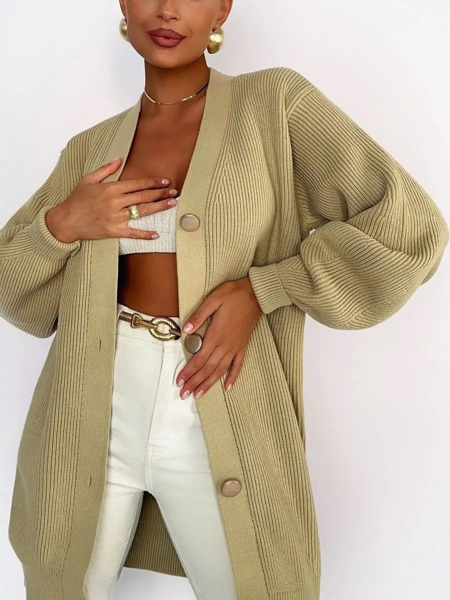 Simple Relaxed Knit Cardigan