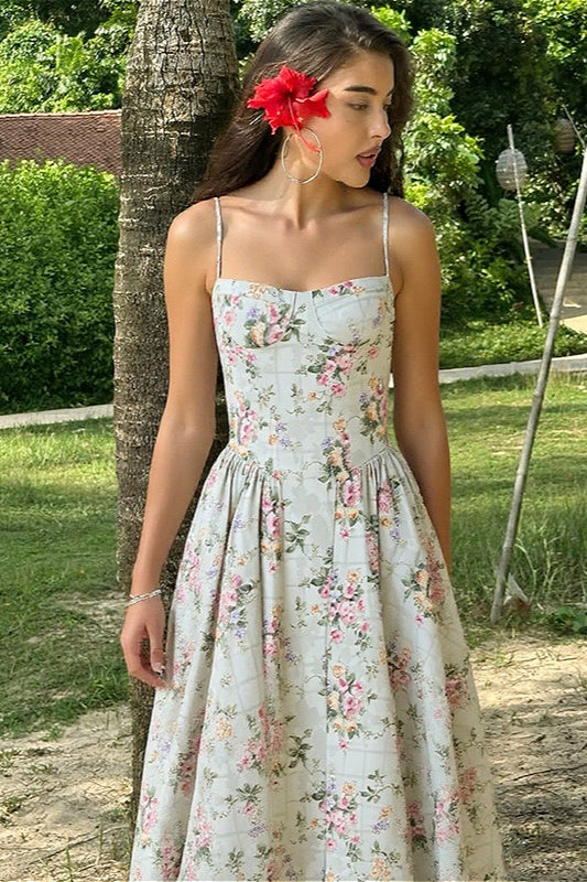 Cami Waist Slim Alluring Floral Dress