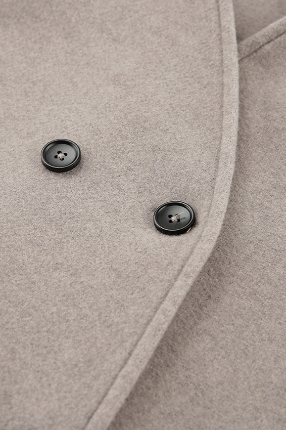 Brown Double Breasted Blazer Coat