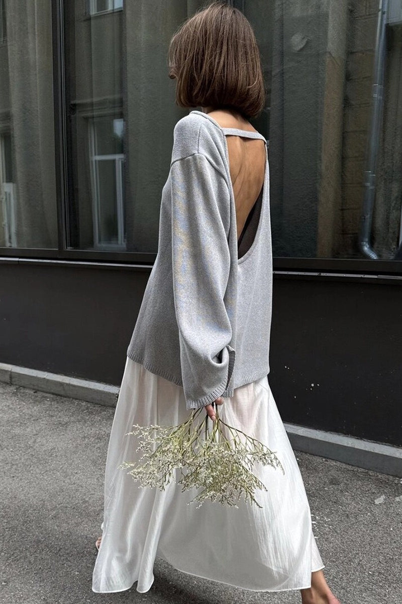 Loose Backless Casual Sweater