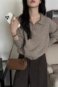 Relaxed Polo Style Sweater