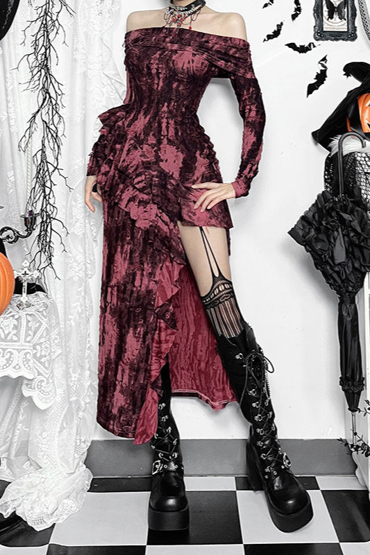 Chic Bardot Gothic Dress