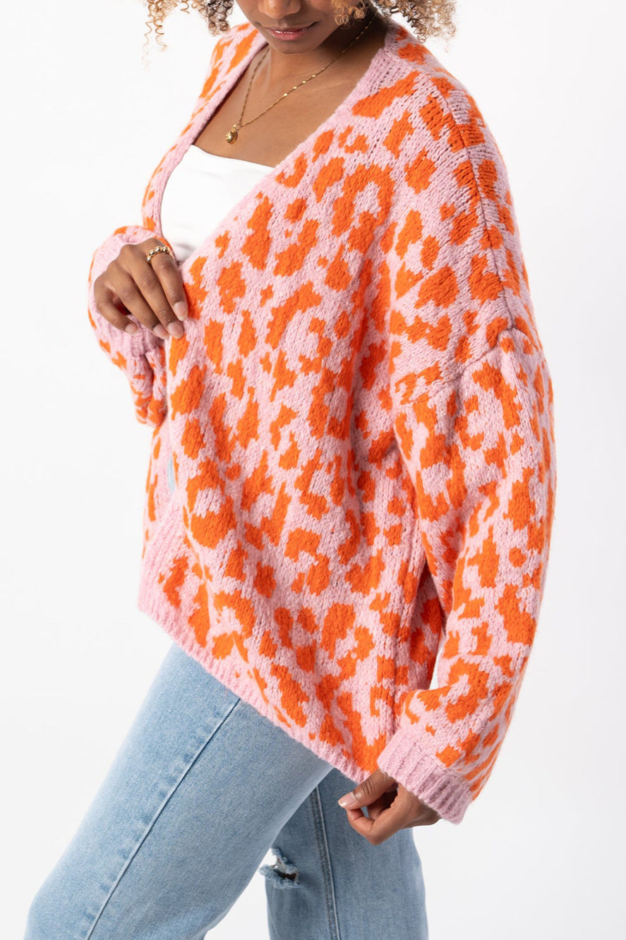 Relaxed Colorblock Cardigan