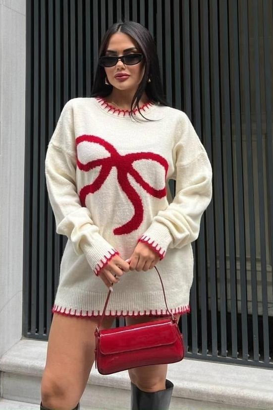 Bow Detail Pullover Sweater
