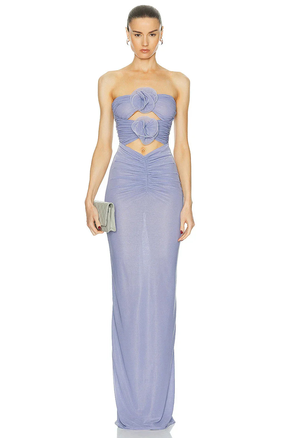 Floral Cutout Summer Maxi Dress