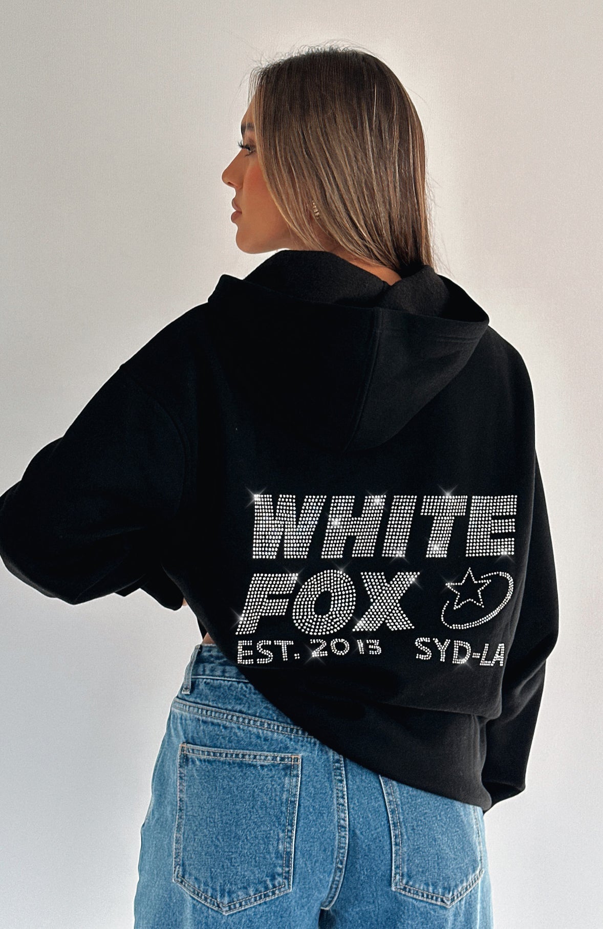 Always Shining Oversized Black Hoodie