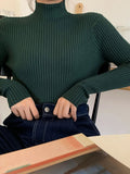 Warm Knit Long Sleeve Pullover Sweater