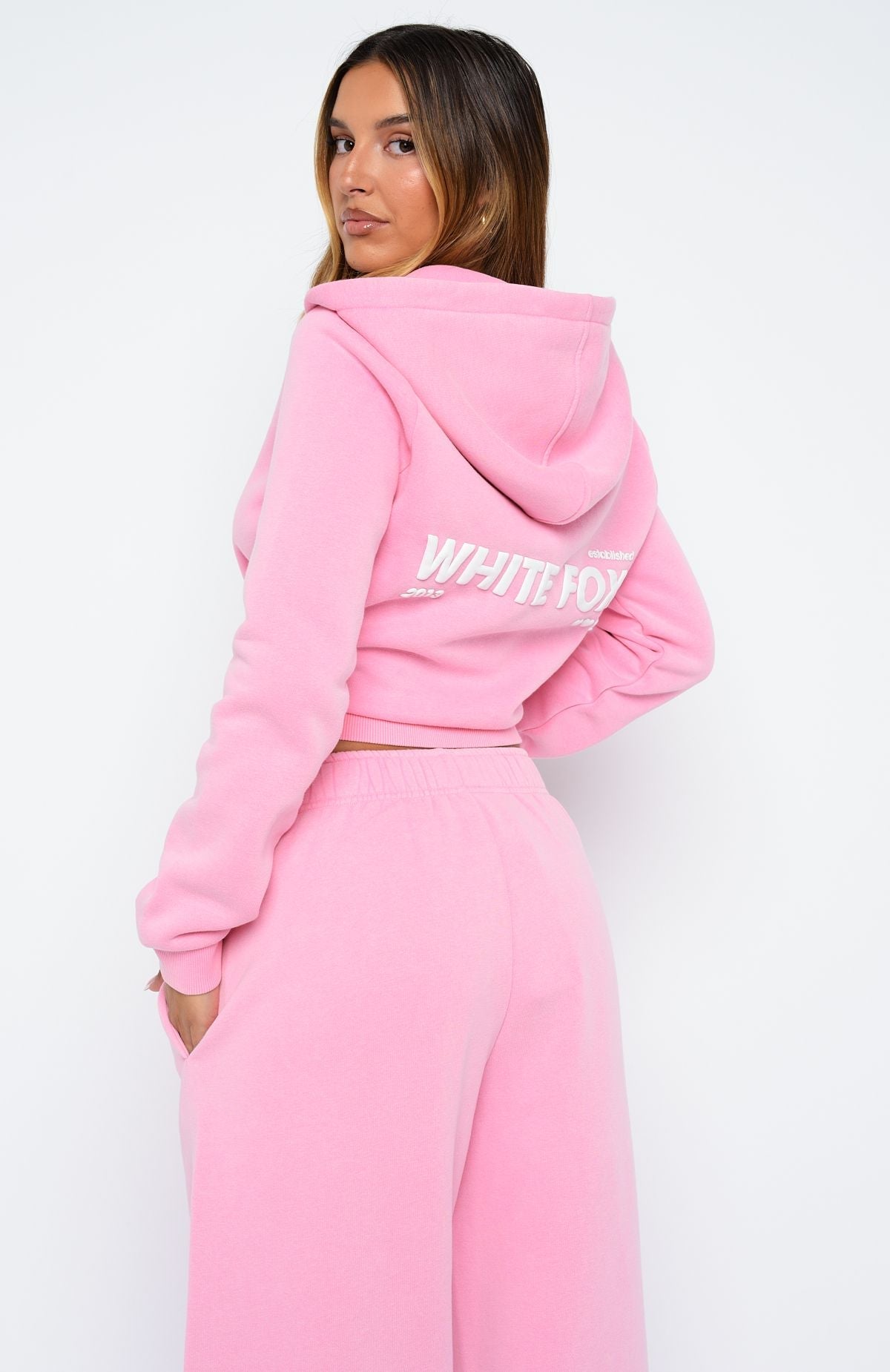 Down For Whatever Slim Pink Wash Hoodie