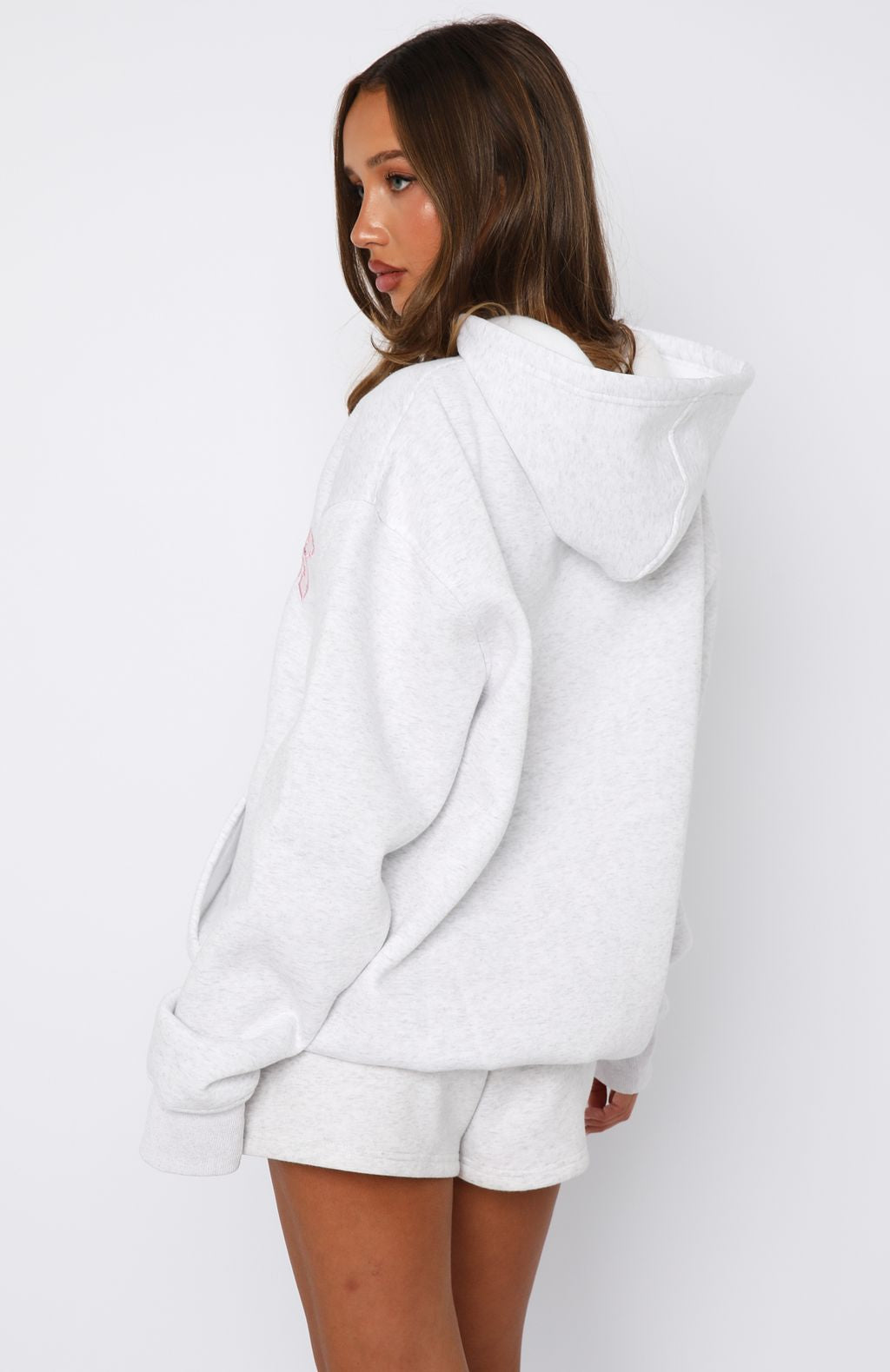Sweet Moments Oversized Grey Marle Hoodie