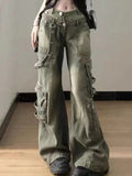 Cargo Wide Leg Retro Street Denim Jean