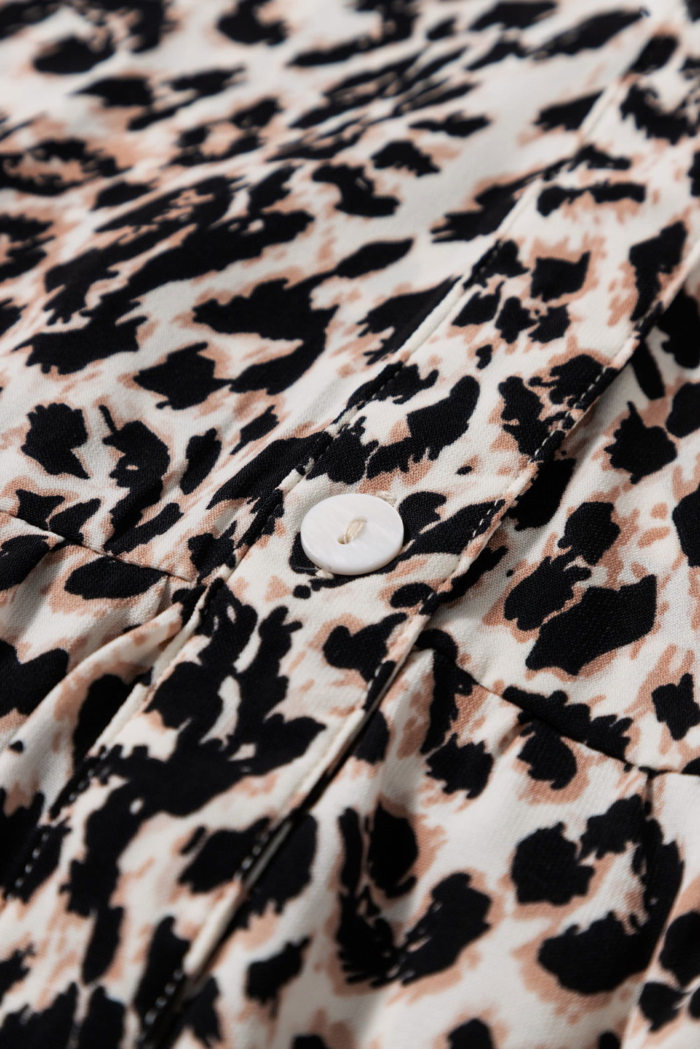 Apricot Leopard Tiered Wide Sleeve Maxi Dress