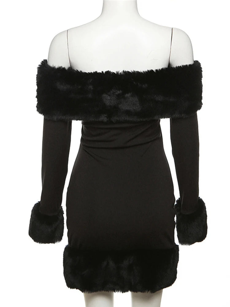 Fluffy Strapless Mini Elegant Party Dress