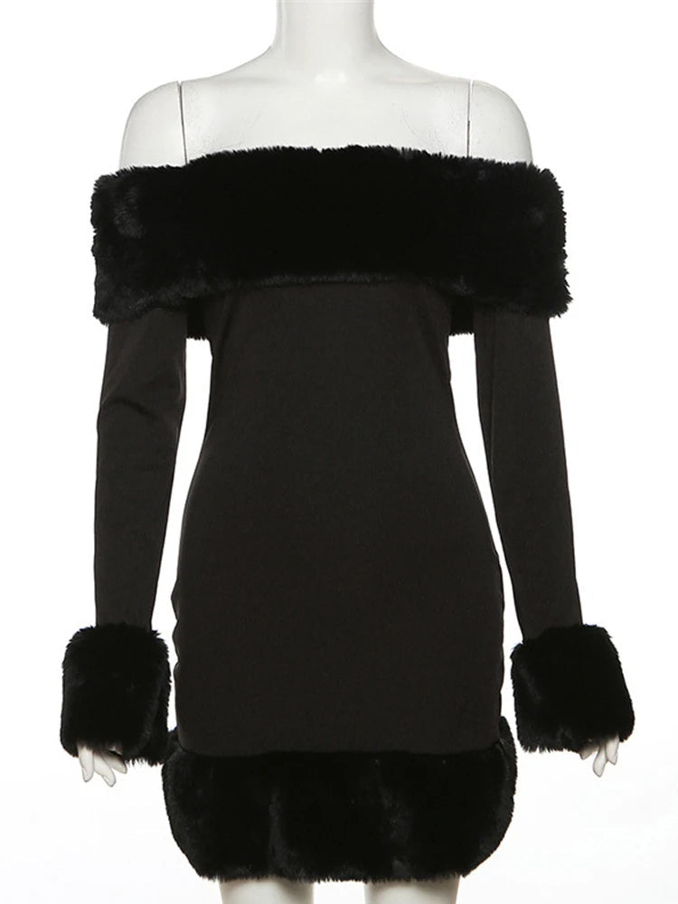 Fluffy Strapless Mini Elegant Party Dress