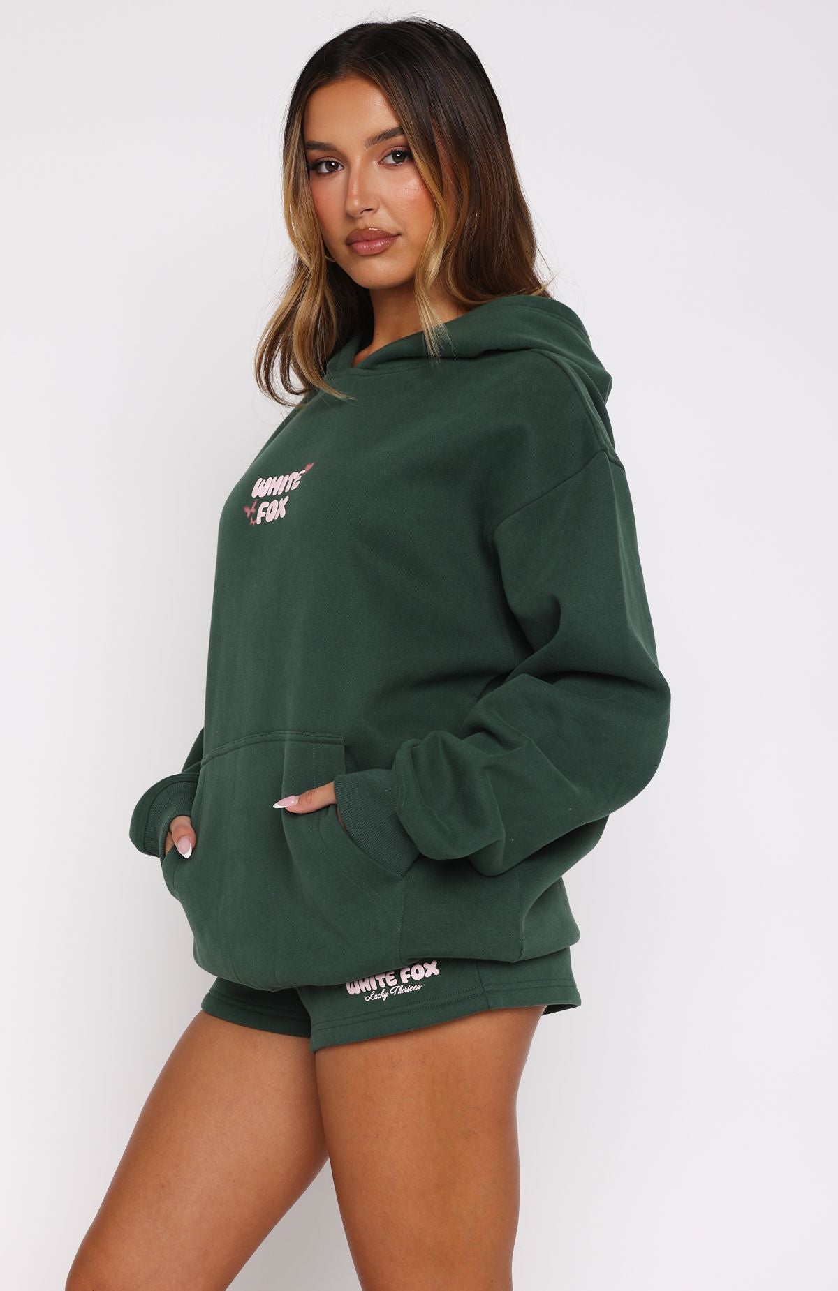 Lucky Thirteen Stephanie Oversized Green Hoodie