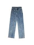 Classic Blue Wide Leg Mid Waist Casual Jean