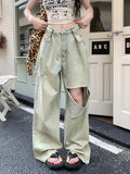 Ripped High Waist Boyfriend Raw Hem Jean