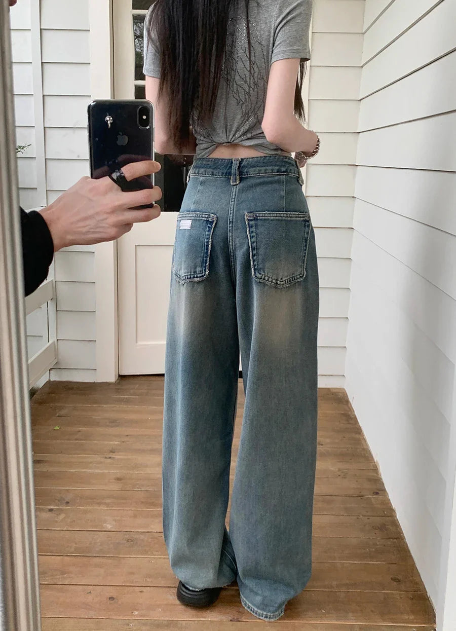 Casual Loose Y2K Street High Waist Denim Jean