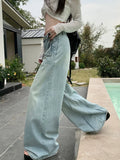 Fashion Wide Leg High Waist Street Denim Jean